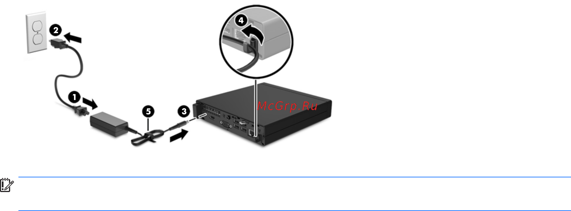 HP 260 G2 D (Y5Q45ES) [11/33] Подключение кабеля питания