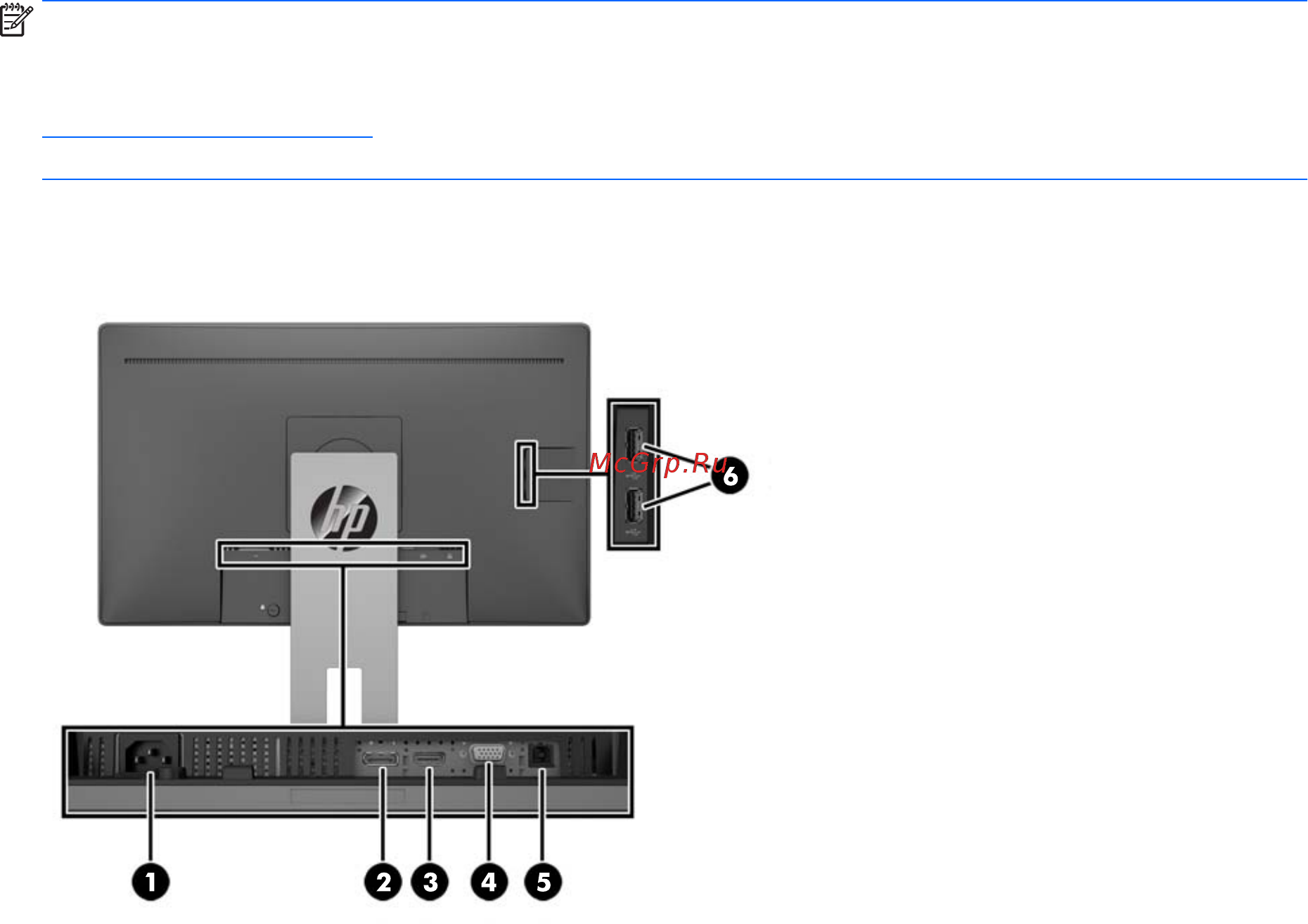 HP EliteDisplay E272q (M1P04AA) [9/41] Компоненты задней панели