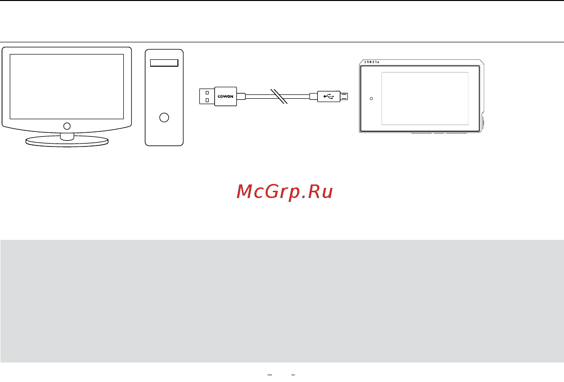 Cowon Plenue M2 128 Gb Silver [10/24] Подключение к источнику питания зарядка
