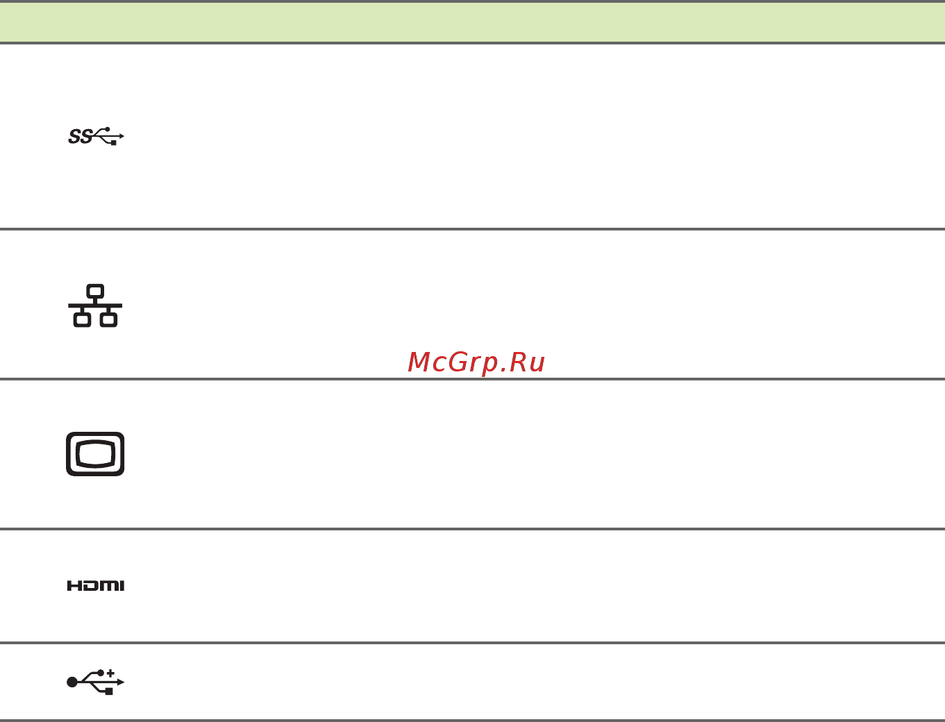 Acer TravelMate P2 TMP259-MG-58SF NX.VE2ER.013 [13/95] Сведения об интерфейсе usb 3