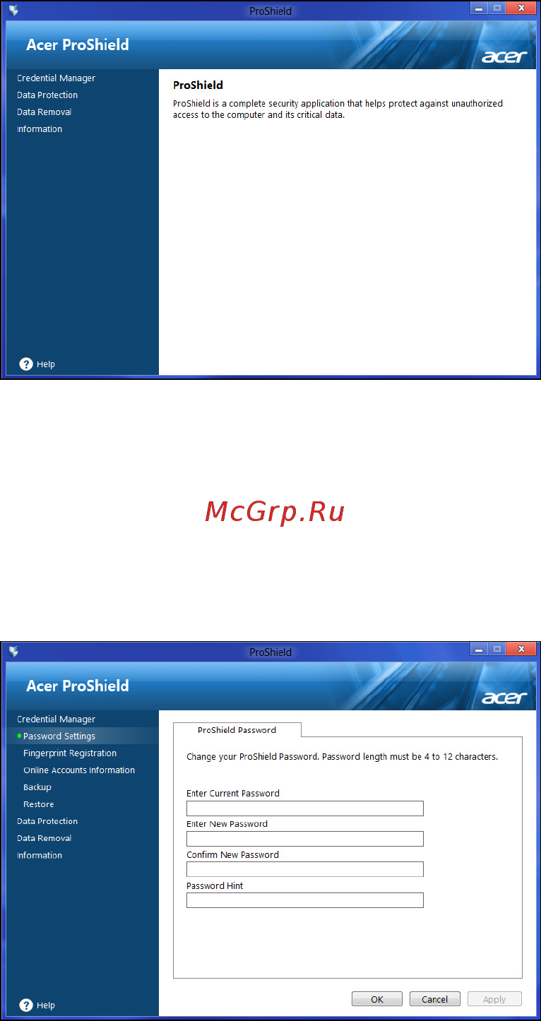 Acer TravelMate P2 TMP278-MG-38X4 NX.VBRER.005 [34/85] Менеджер регистрационных данных