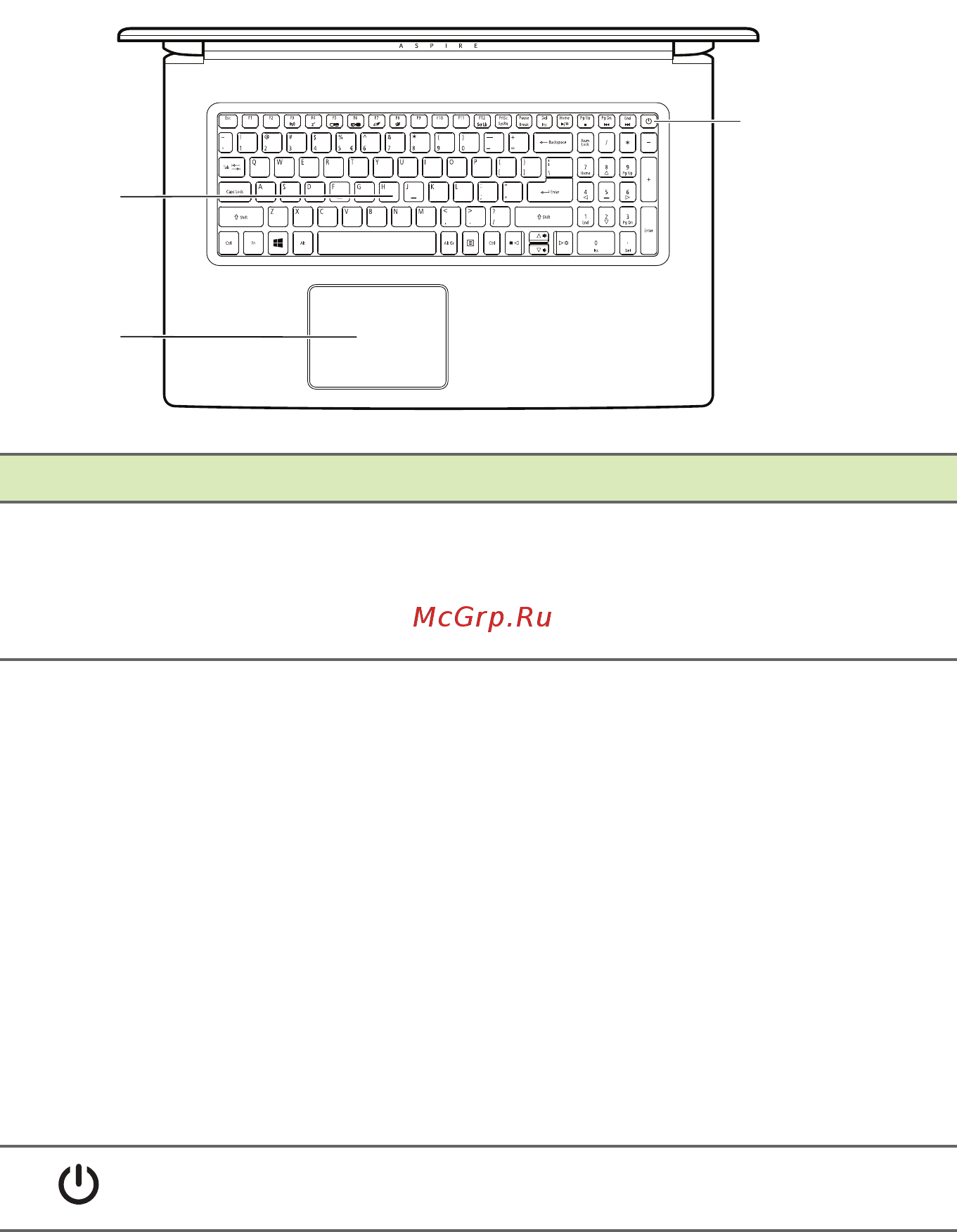 Acer Aspire A515-41G-1979 NX.GPYER.009 [11/89] Вид клавиатуры