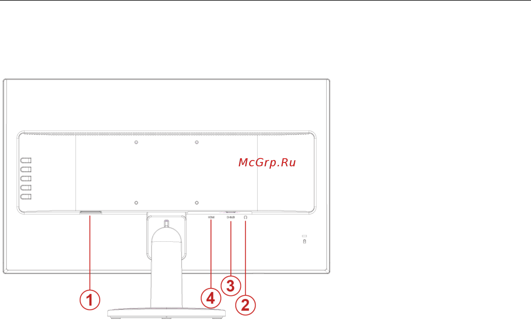 AOC I220SWH [12/64] Подключение монитора