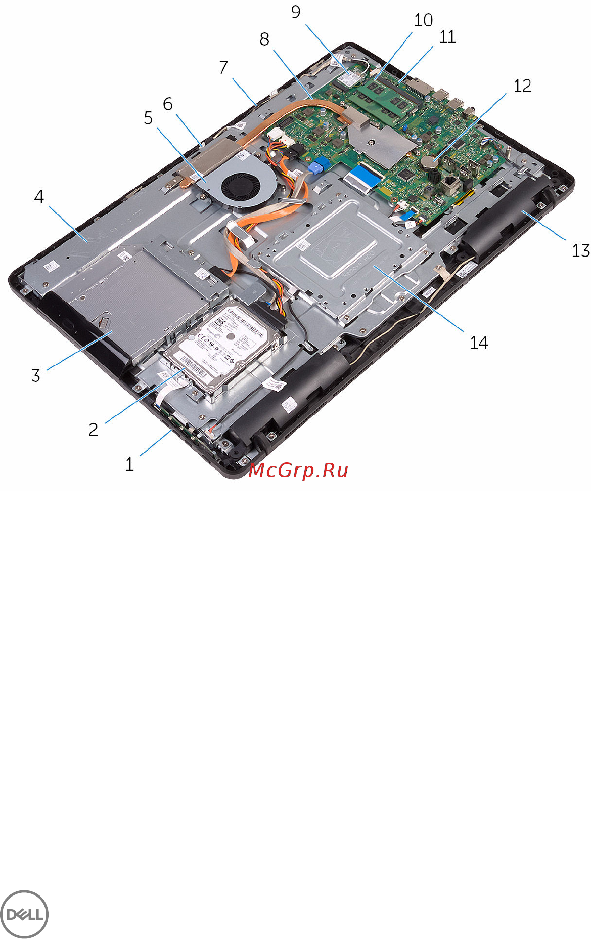 Dell Inspiron 3264-7973 [15/105] Внутренние компоненты компьютера
