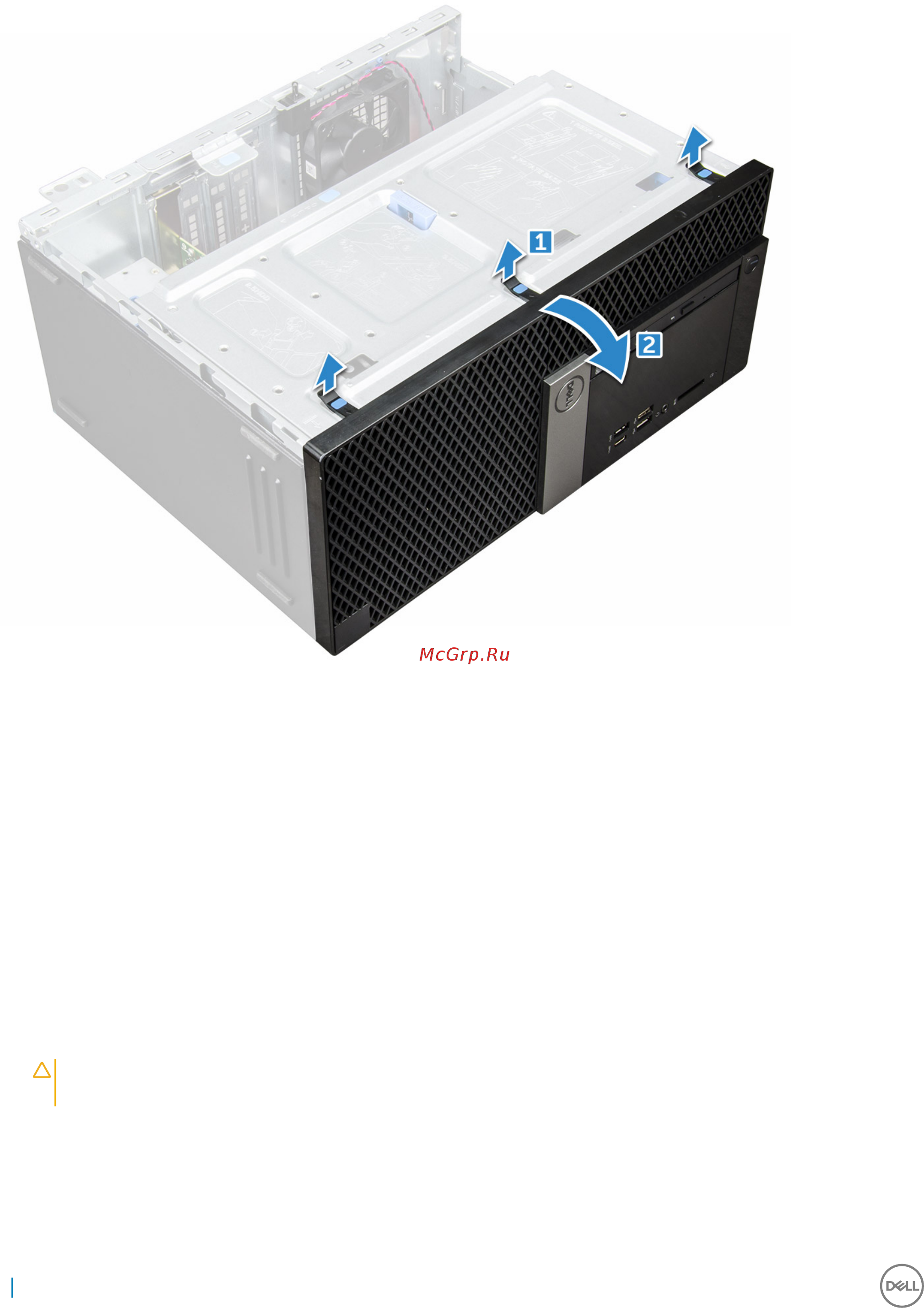 Dell Optiplex 7050-8329 [12/78] Установка лицевой панели