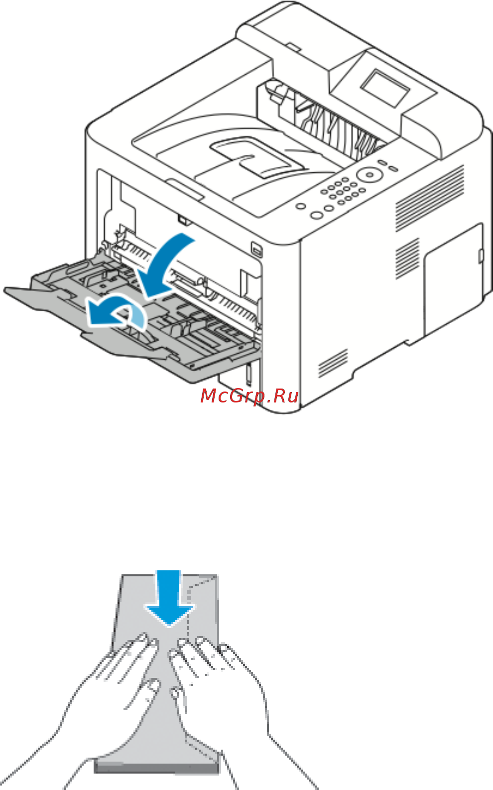 Xerox Phaser 3330VDNI [51/120] Загрузка конвертов в обходной лоток