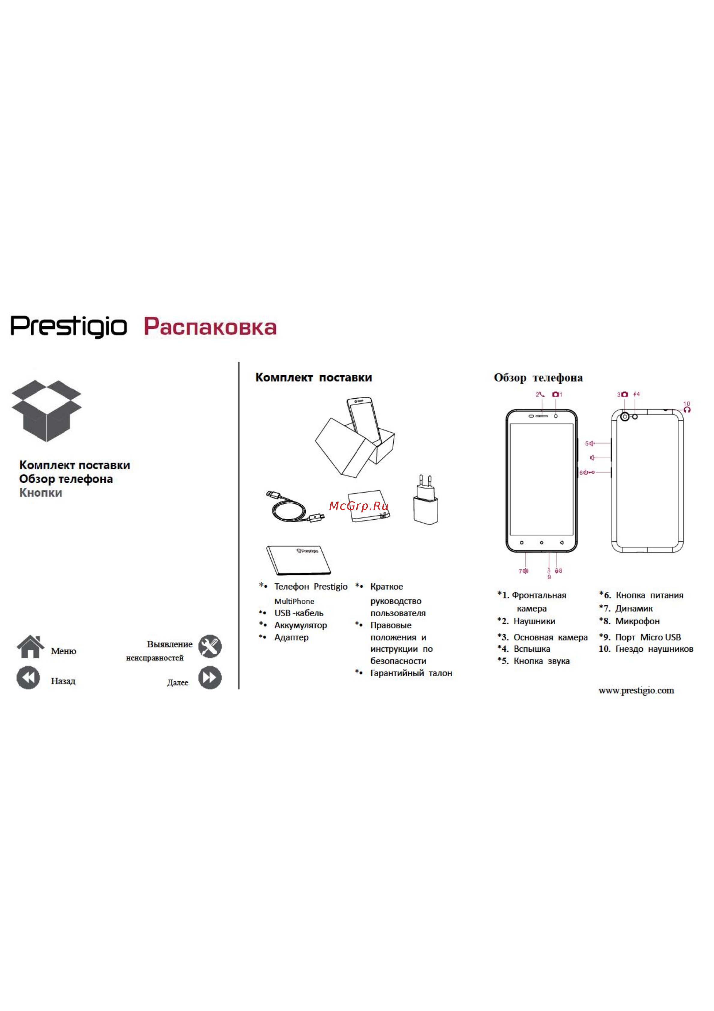 Prestigio Grace M5 Duo LTE Black (PSP5511) [2/39] Комплект поставки обзор телефона