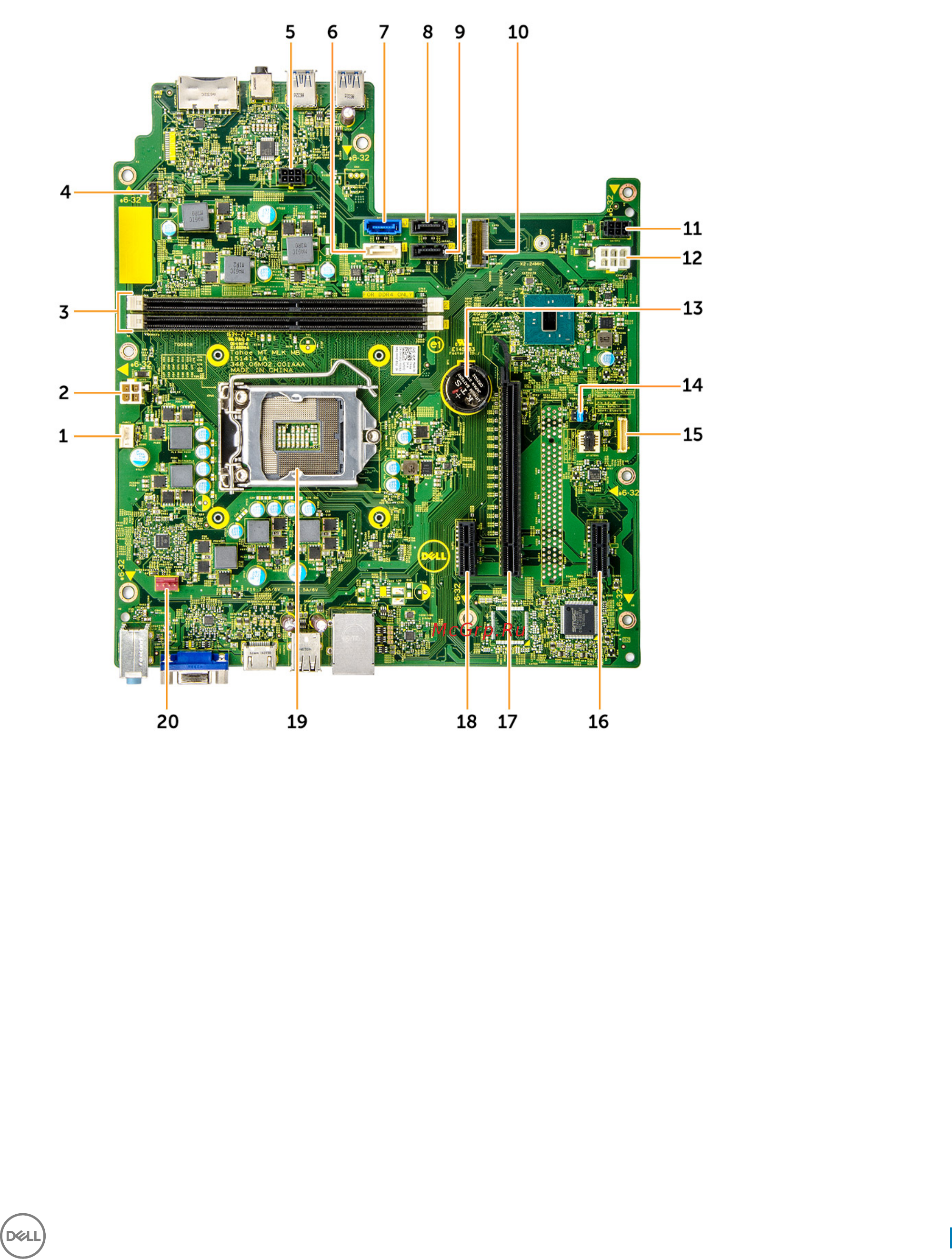 Dell Vostro 3667-8060 [23/63] Компоновка системной платы