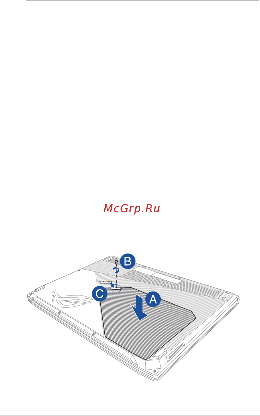 Asus GL503VD-GZ368T HERO [79/110] A совместите крышку с отсеком