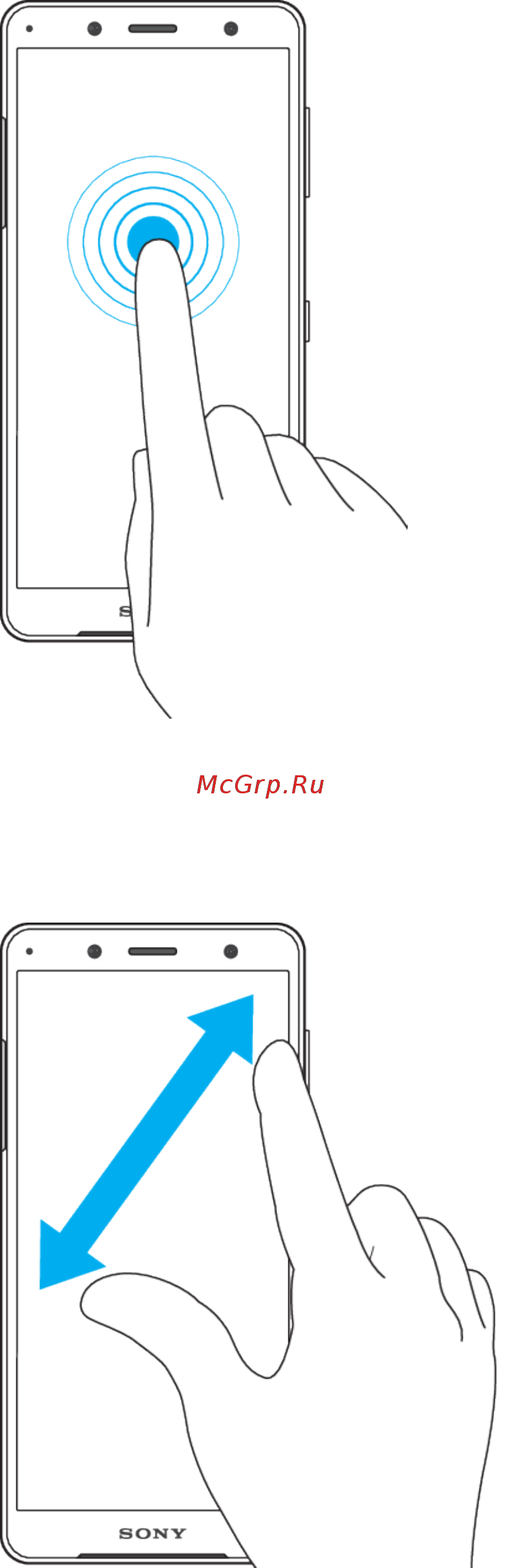 Sony Xperia XZ2 Compact Black [20/127] Касание и удерживание
