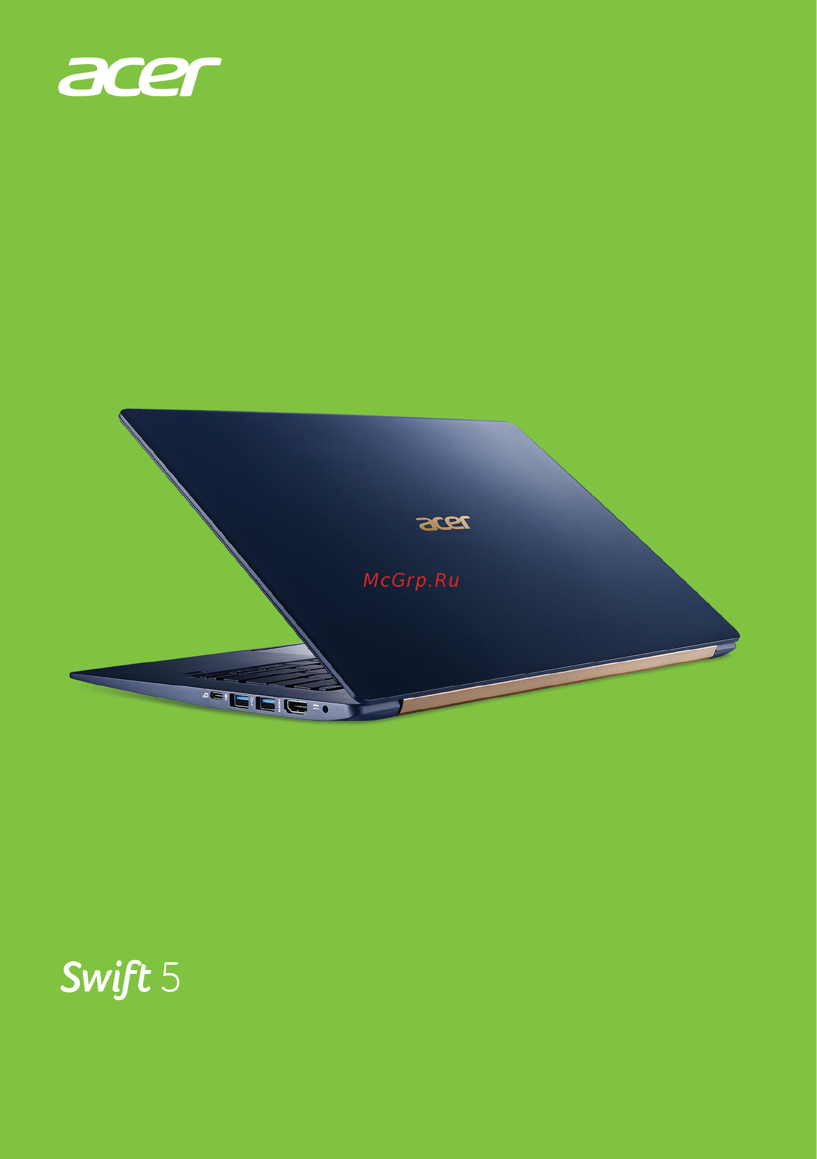 Acer Swift 5 SF514-52T-84BM NX.GU4ER.005 Инструкция по эксплуатации онлайн