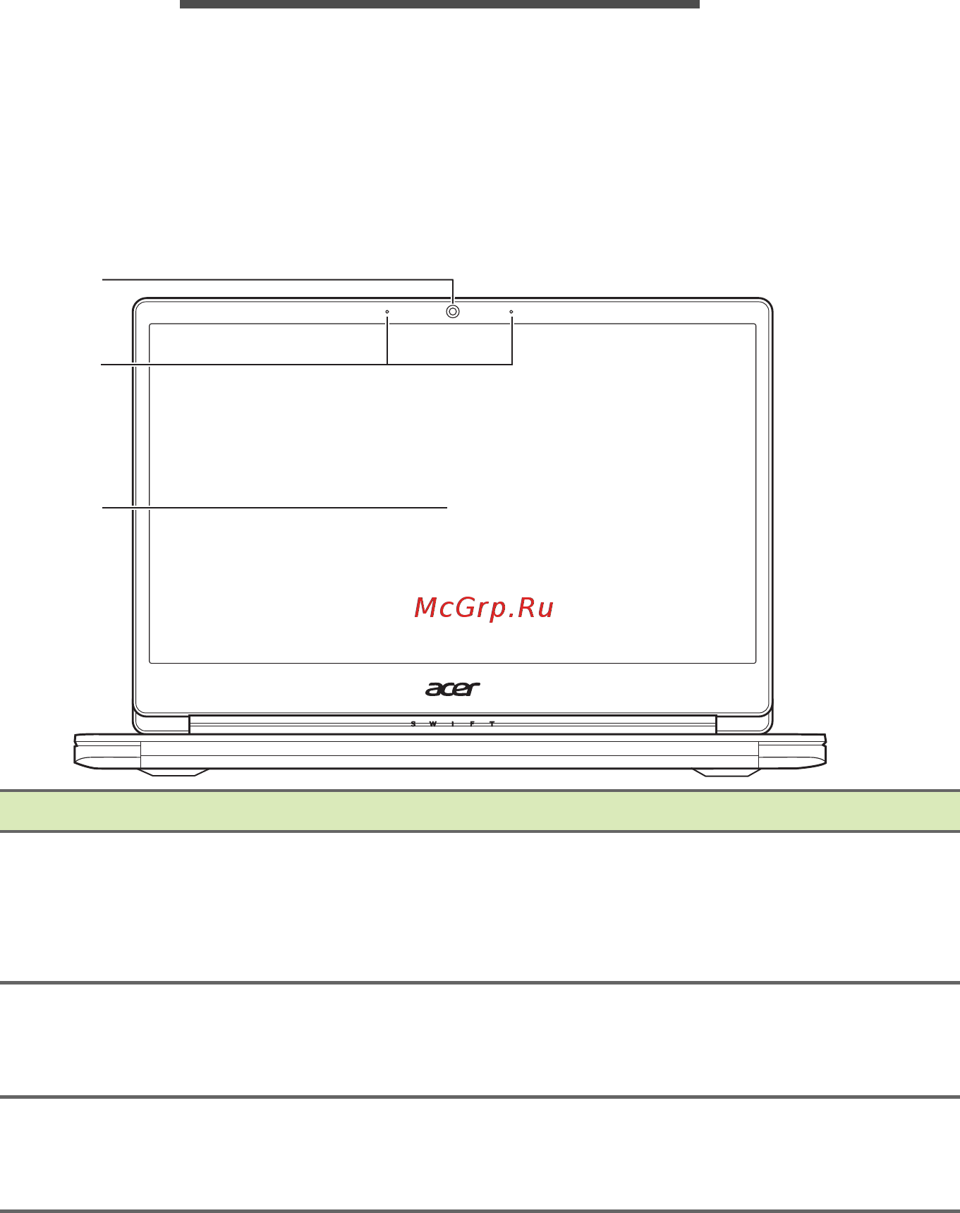 Acer SF514-52T-89RF NX.GU4ER.001 [10/89] Знакомство с вашим ноутбуком acer
