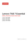 Lenovo Tab 7 TB-7304I 7" 16Gb 3G Black (ZA310050RU) Инструкция по эксплуатации