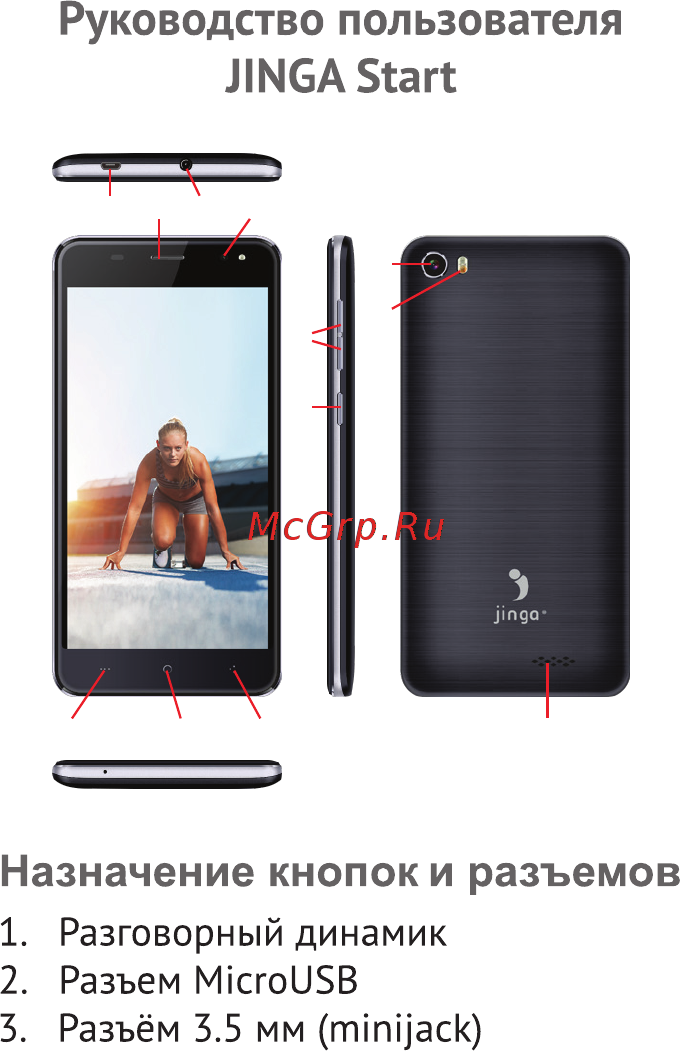 Jinga Start 3G Dark Gray Инструкция по эксплуатации онлайн [2/8] 351338