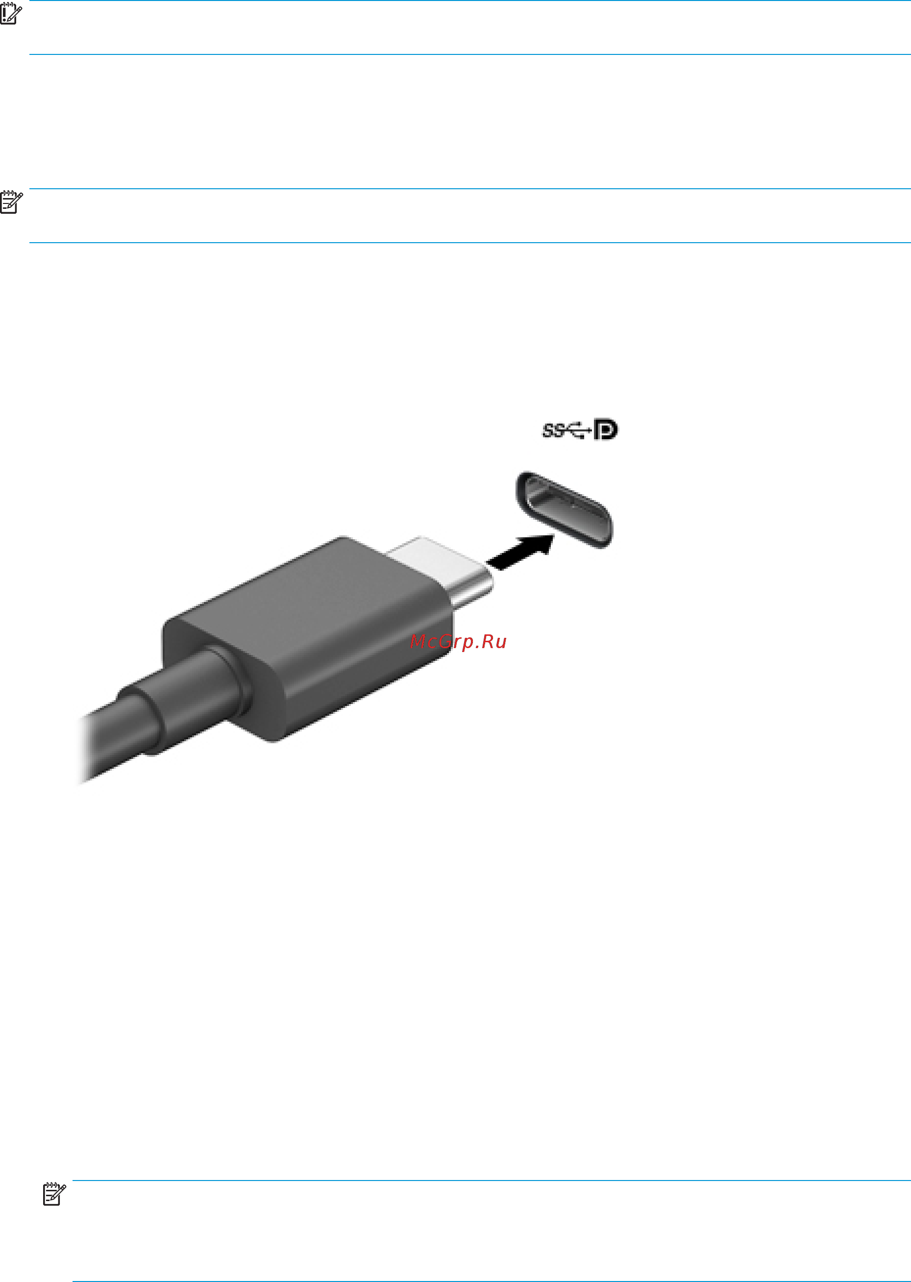 HP ProBook 430 G7 9HR42EA [44/92] Подключение видеоустройств с помощью кабеля usb type c только на некоторых моделях