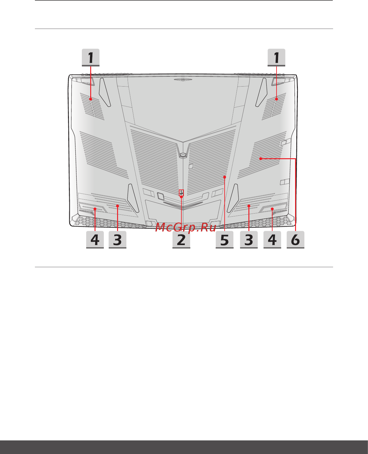 MSI GE63 Raider RGB 8RF-208RU [21/68] Вид снизу