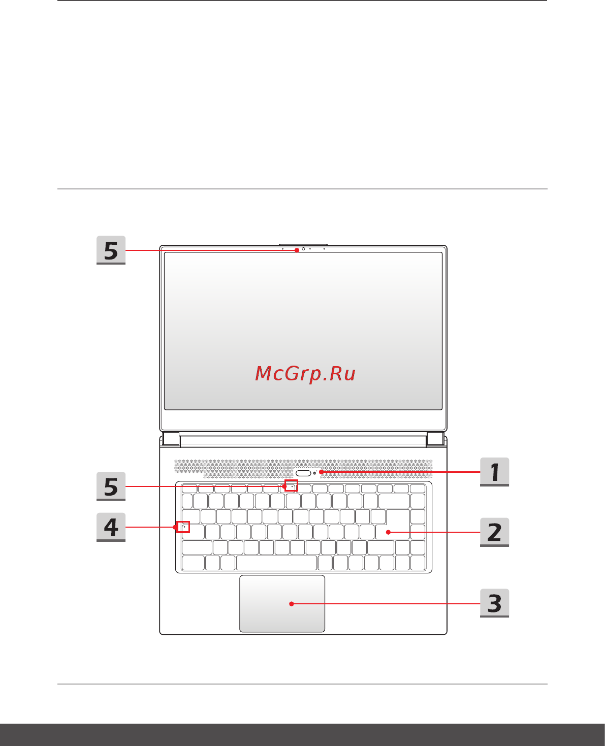 MSI GS65 Stealth Thin 8RF [13/64] Вид сверху в открытом состоянии