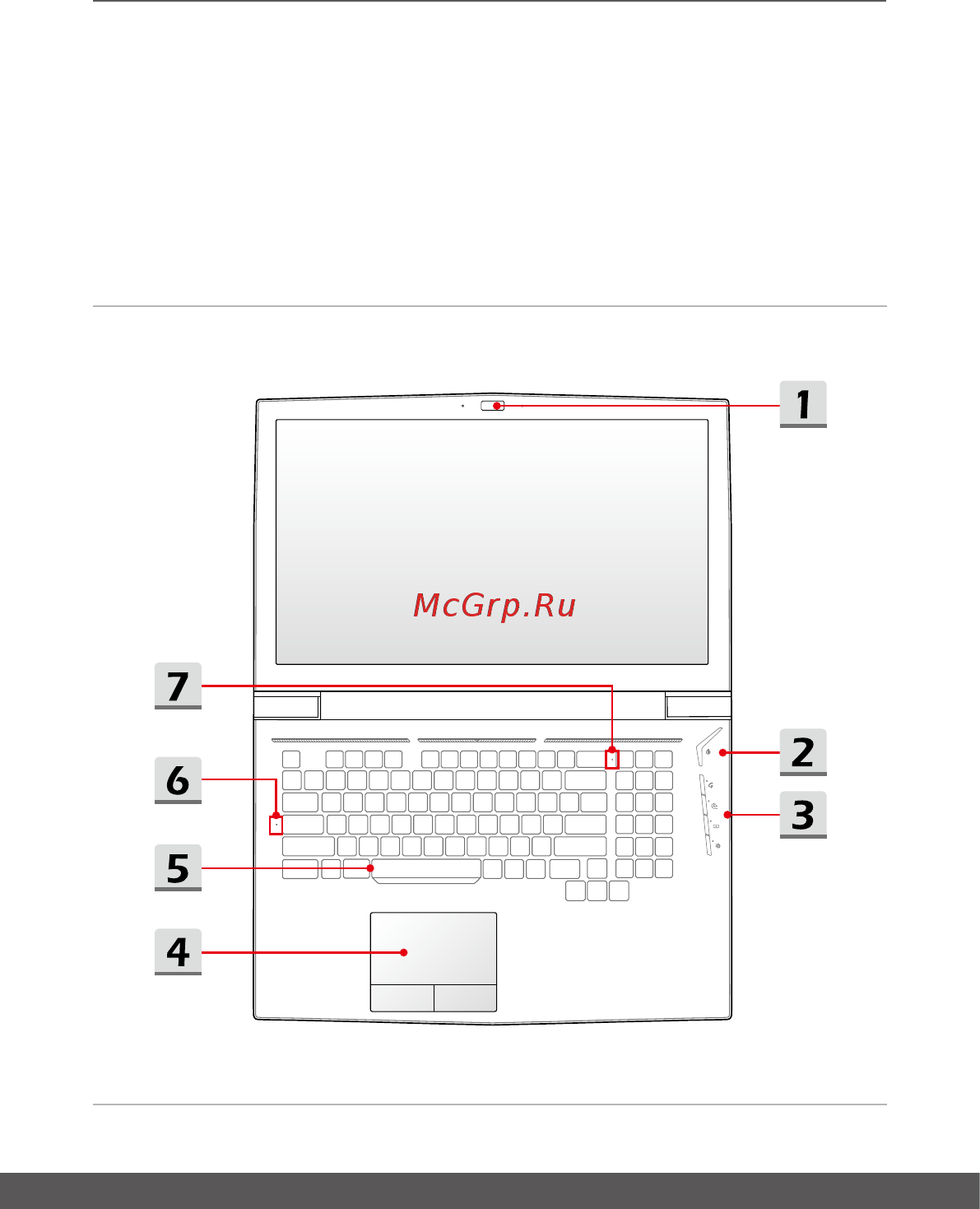 MSI GT75 8RG-070RU 9S7-17A311-070 [13/68] Вид сверху в открытом состоянии