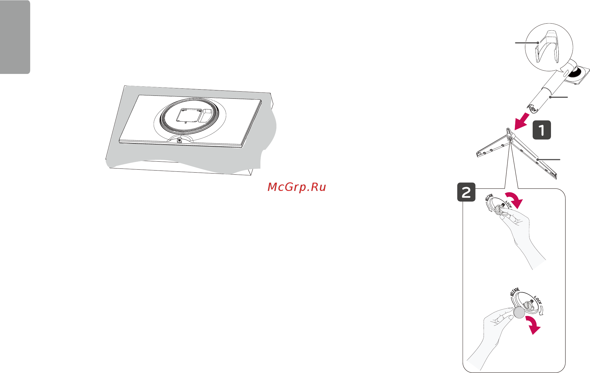 LG 27GK750F-B [10/44] Установка монитора
