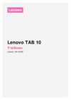 Lenovo Tab10 TB-X103F 10.1" 16Gb Wi-Fi(ZA1U0077RU) Инструкция по эксплуатации