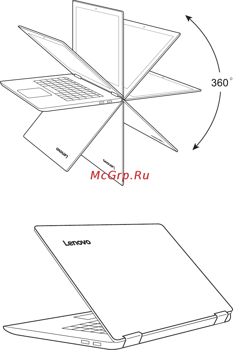 Lenovo YOGA 520-14IKB 80X8001WRK [9/35] Расположение панели дисплея