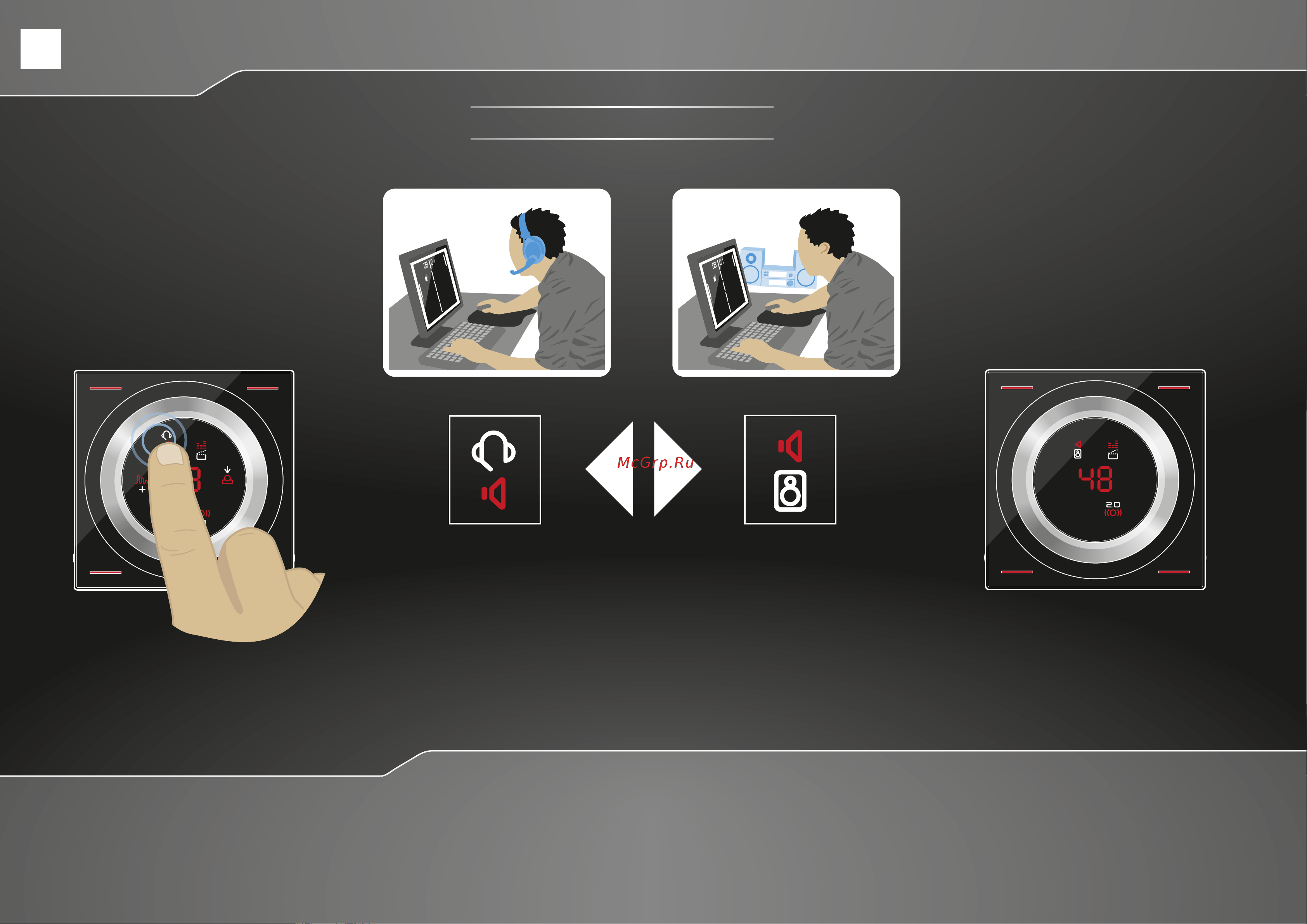 Sennheiser GSX 1200 Pro [18/32] Switching between headset speakers