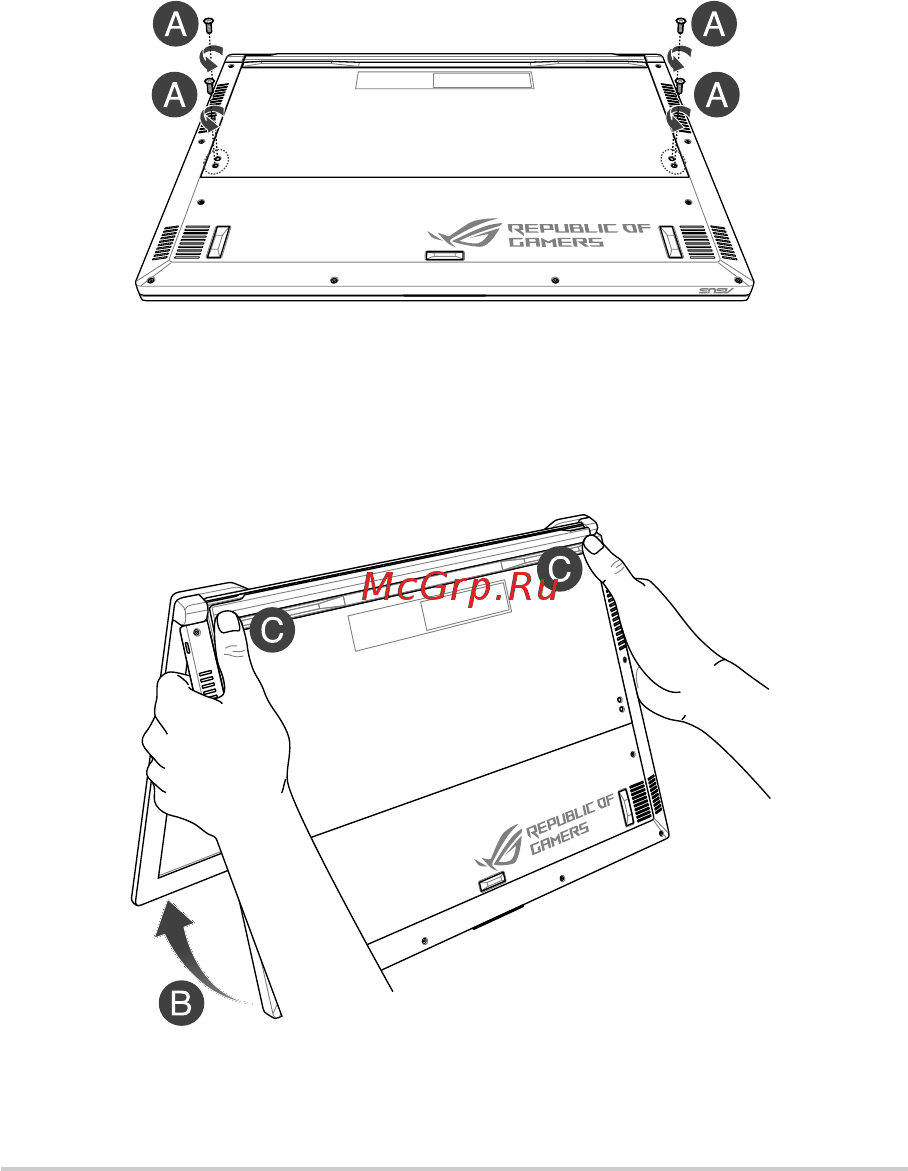 Asus ROG Zephyrus GX501GI-EI031T [4/13] Обслуживание ноутбука