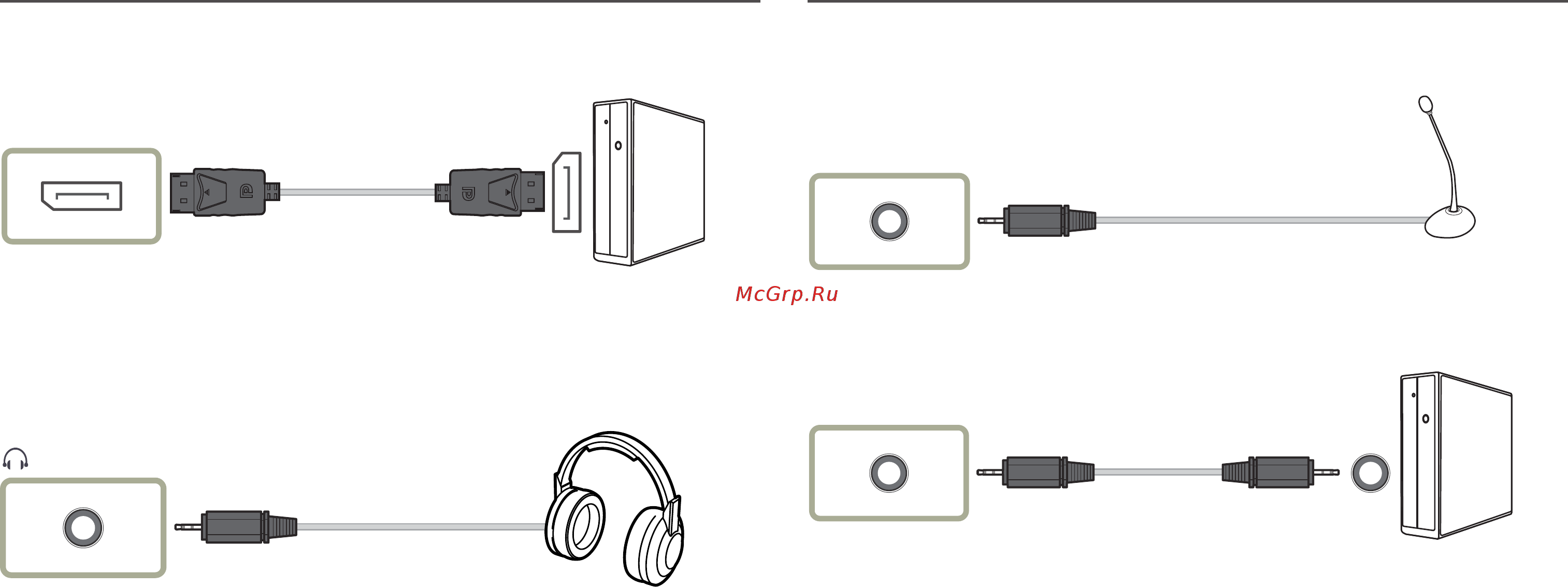 Samsung CHG70 C27HG70QQI LC27HG70QQIXCI [23/51] Подключение к микрофону
