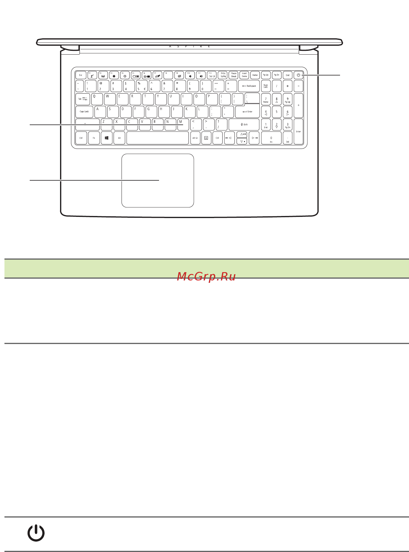 Acer A315-53G-38M8 NX.H1PER.001 [11/85] Вид клавиатуры
