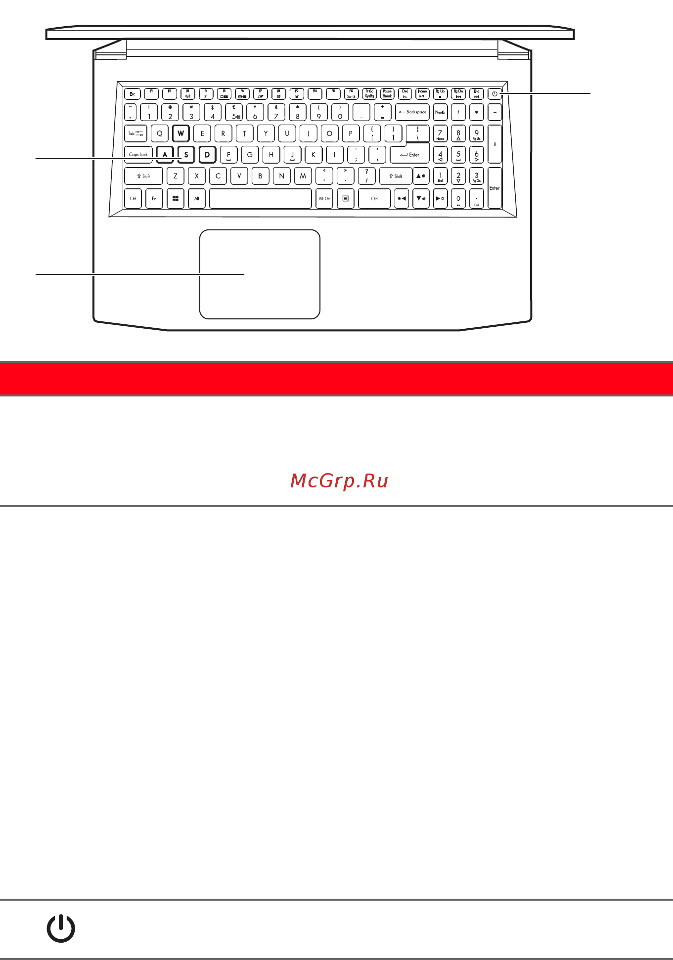 Acer PH315-51-59AP NH.Q3FER.010 [11/95] Вид клавиатуры