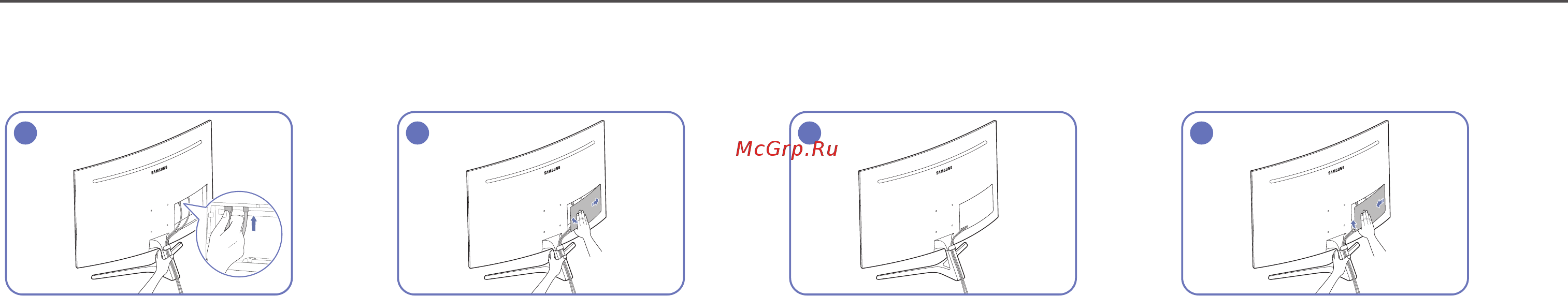 Samsung CJG5 C27JG50QQI LC27JG50QQIXCI [23/48] Аккуратное размещение подключенных кабелей