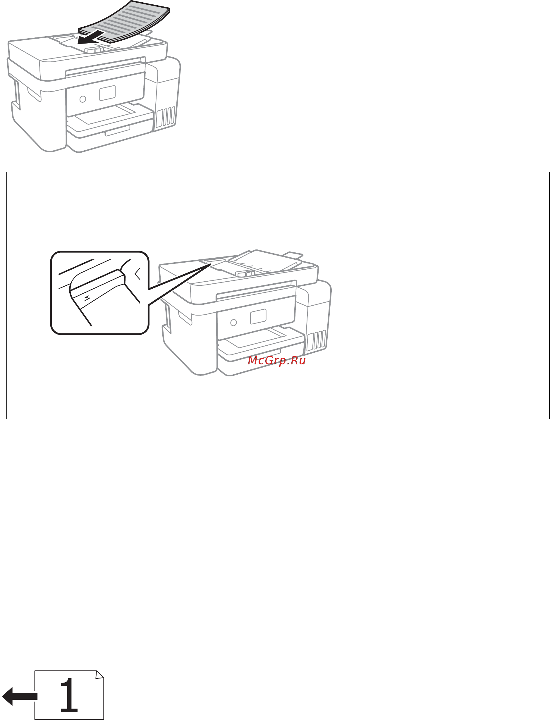 Epson L6170 [56/195] Размещение оригиналов в устройстве adf при копировании в режиме 2 на листе