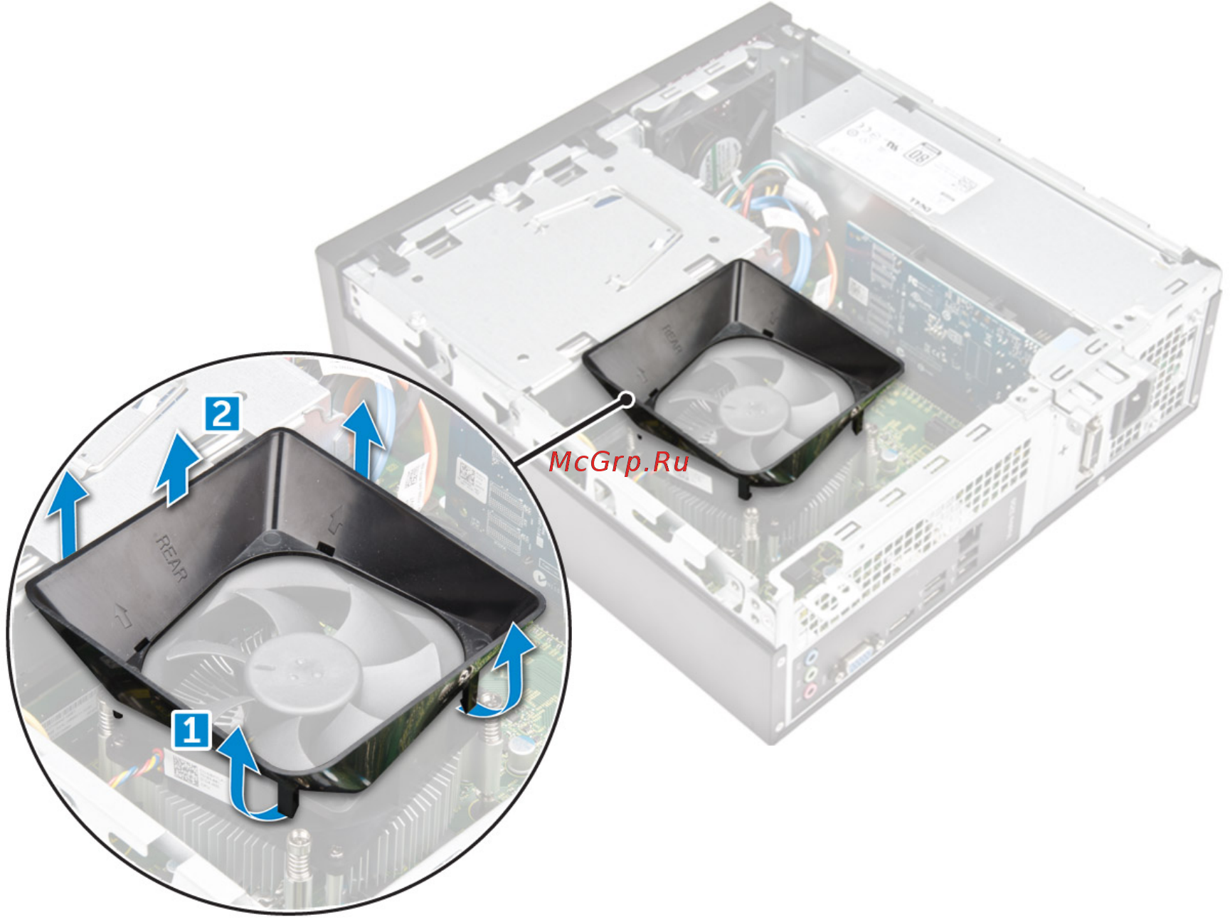 Dell Vostro 3268-4841 [10/67] Установка охладительного кожуха