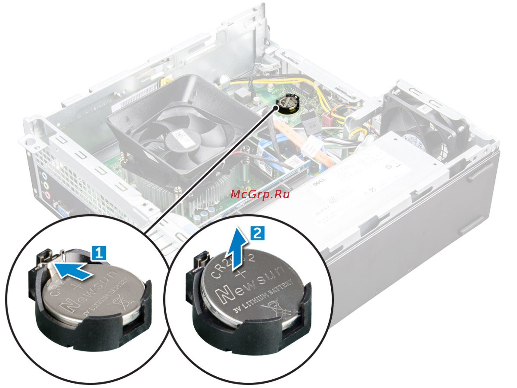 Dell Vostro 3268-4841 [26/67] Установка батарейки типа таблетка