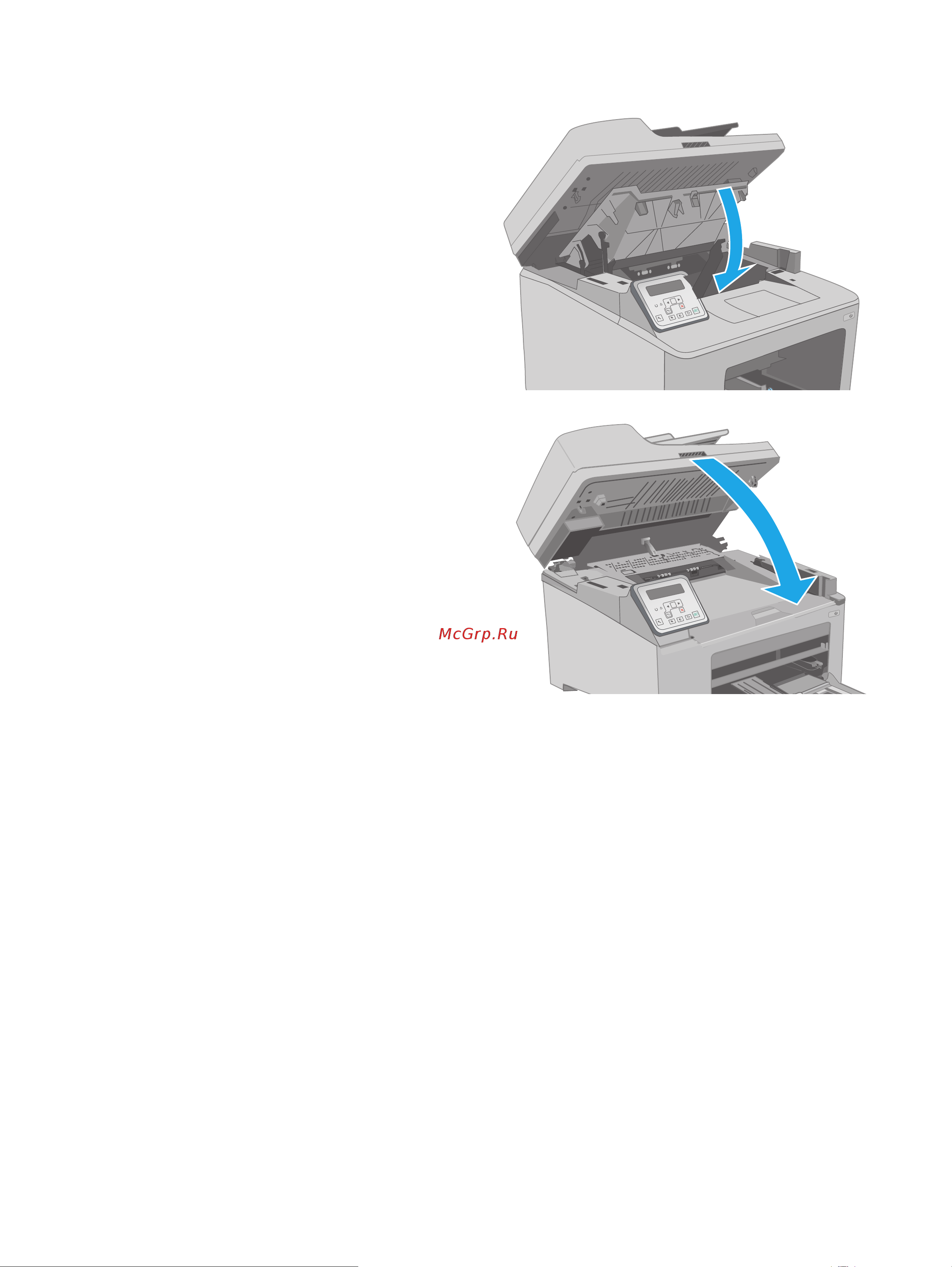 HP LaserJet Ultra MFP M230-M231 [166/216] Устранение замятий в области картриджей с тонером