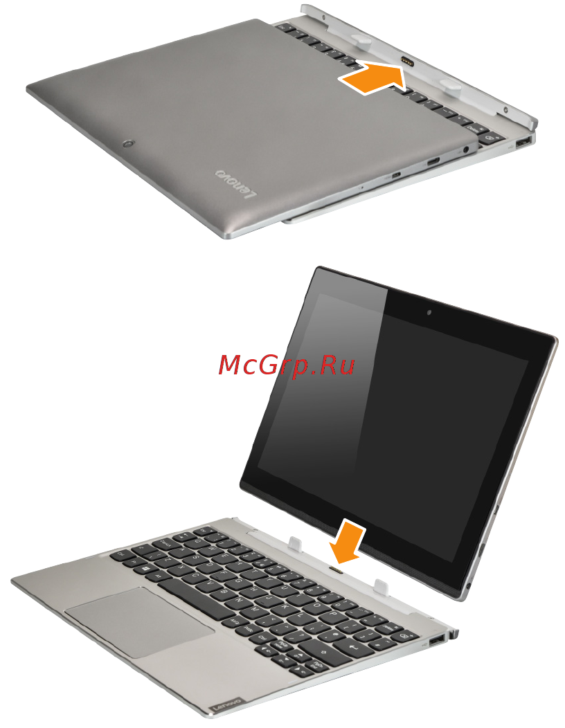 Lenovo Miix 320-10ICR 80XF00MGRU [17/36] Сочетание планшетного пк и клавиатурной док станции