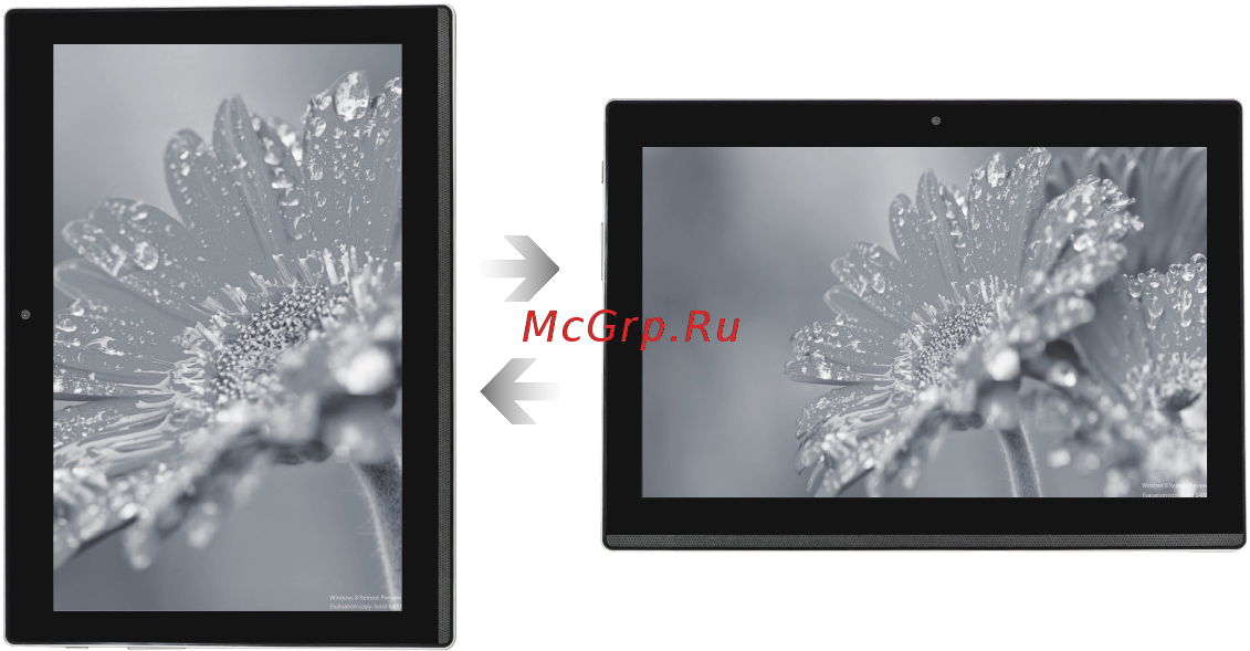 Lenovo MiiX 320-10ICR (80XF007VRK) [6/36] Ориентация экрана