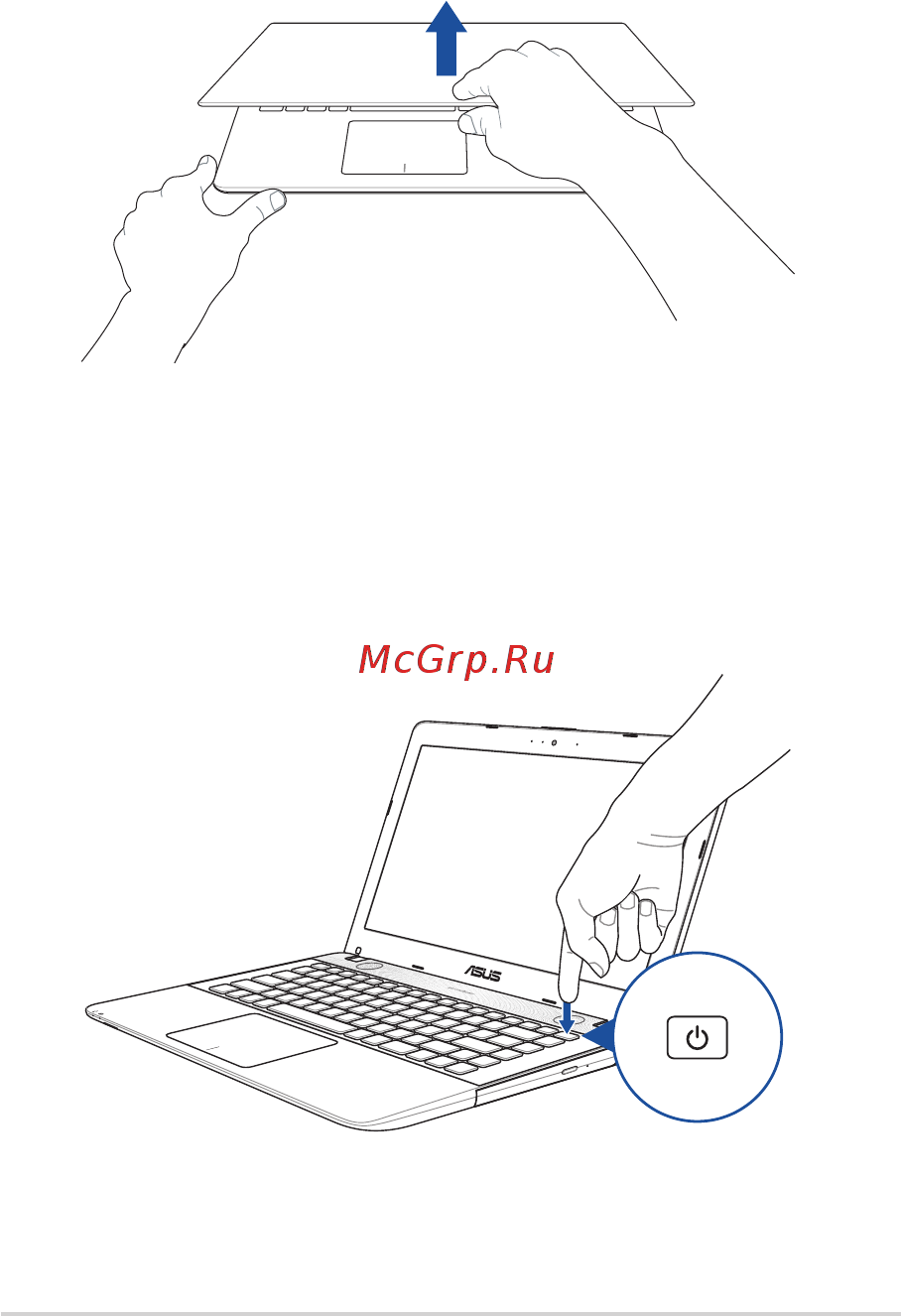 Asus R541UV-DM1590T [28/114] Откройте крышку