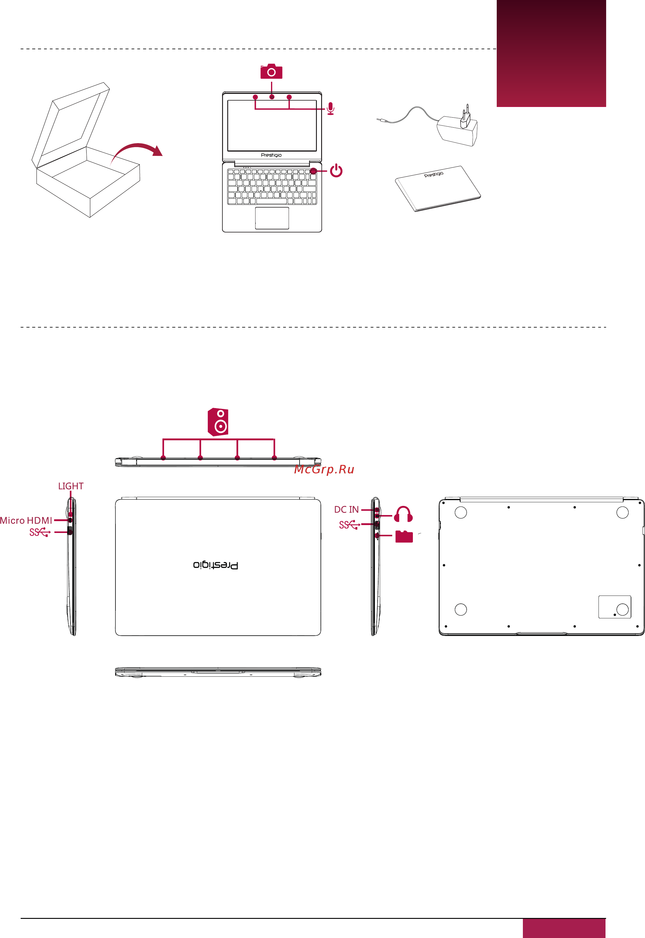 Prestigio SmartBook 133S (PSB133S01ZFH_BK_CIS_120) [5/16] Комплект поставки