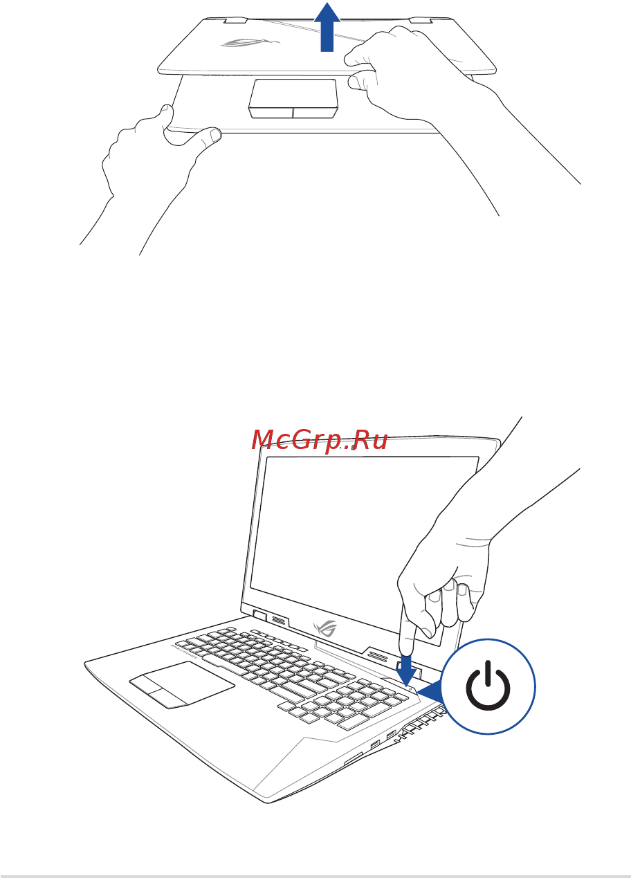 Asus ROG G703GS-E5051T [31/114] Откройте крышку