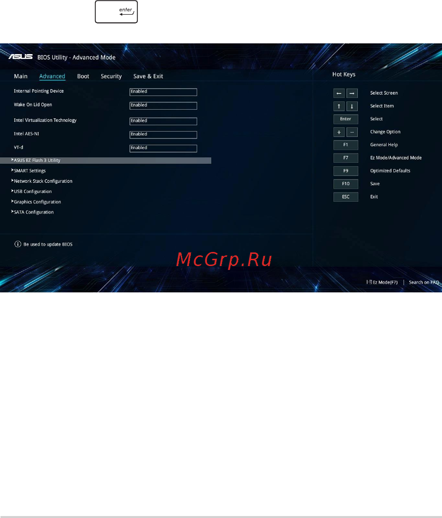 Asus ROG GL703GS-E5079T [72/112] Для обновления bios выполните следующее