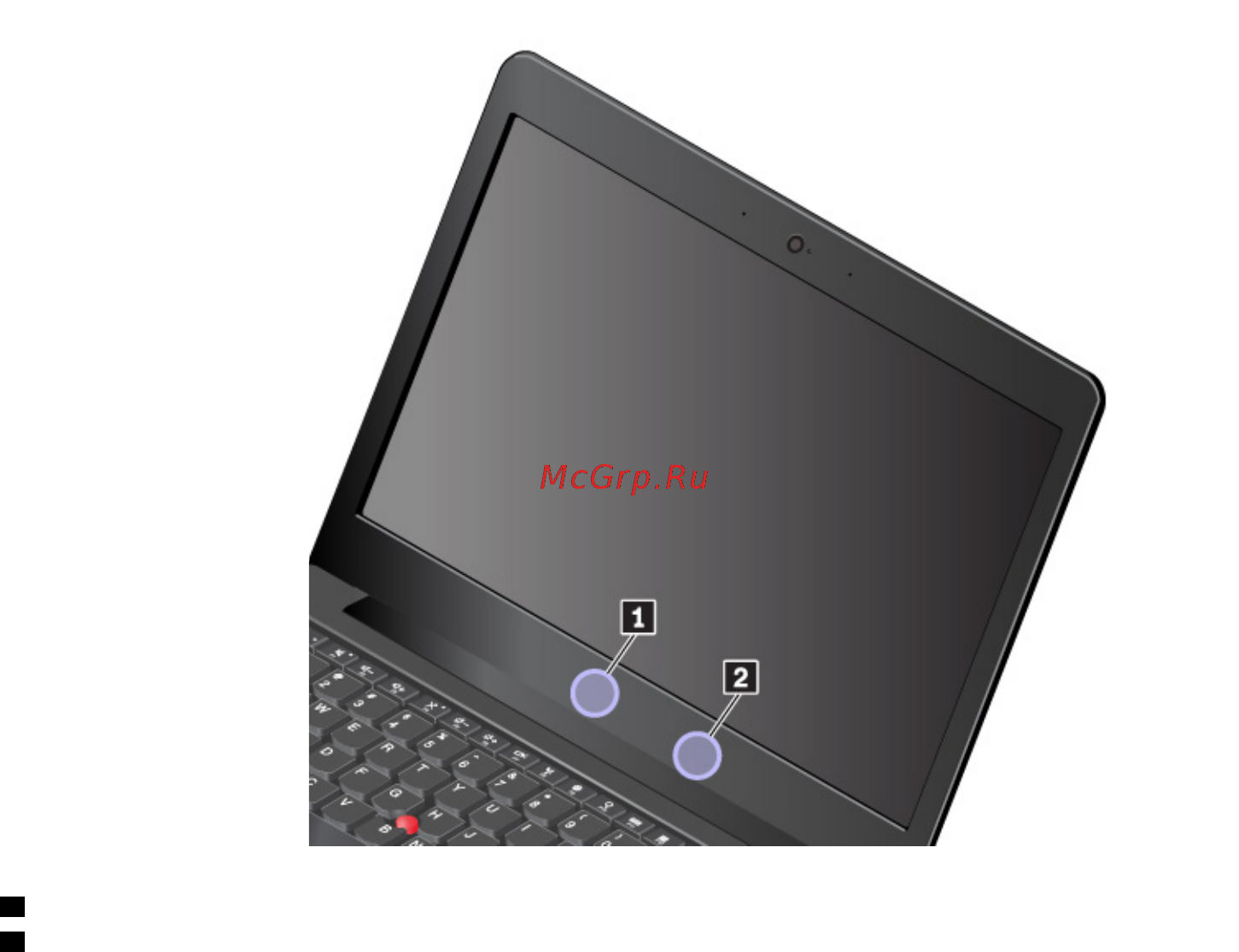 Lenovo ThinkPad E480 (20KN001NRT) [132/152] Расположение антенн беспроводной связи ultraconnect
