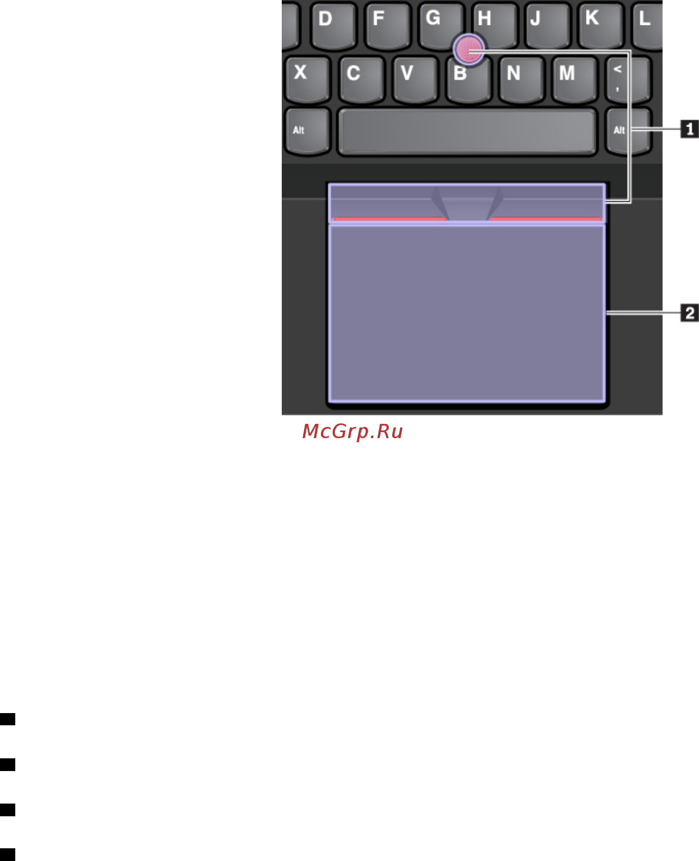 Lenovo ThinkPad E480 (20KN001NRT) [37/152] Использование манипулятора trackpoint