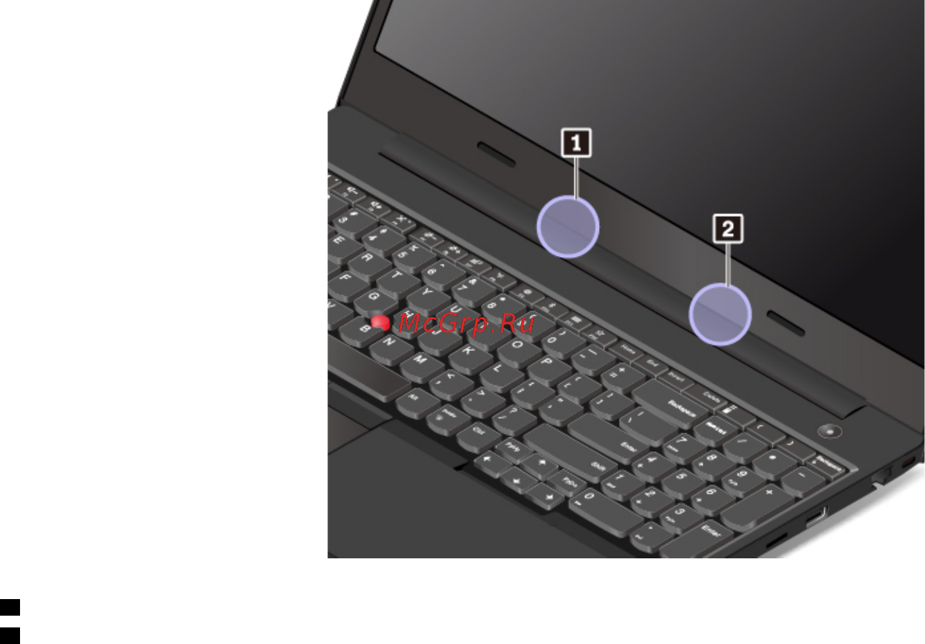 Lenovo ThinkPad E580 (20KS004GRT) [132/152] Расположение антенн беспроводной связи ultraconnect