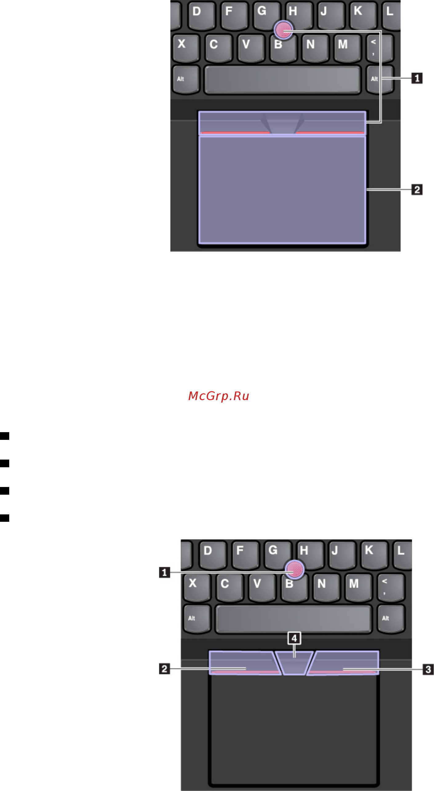 Lenovo ThinkPad X1 Carbon 6 TOUCH (20KH006HRT) [39/158] Использование манипулятора trackpoint