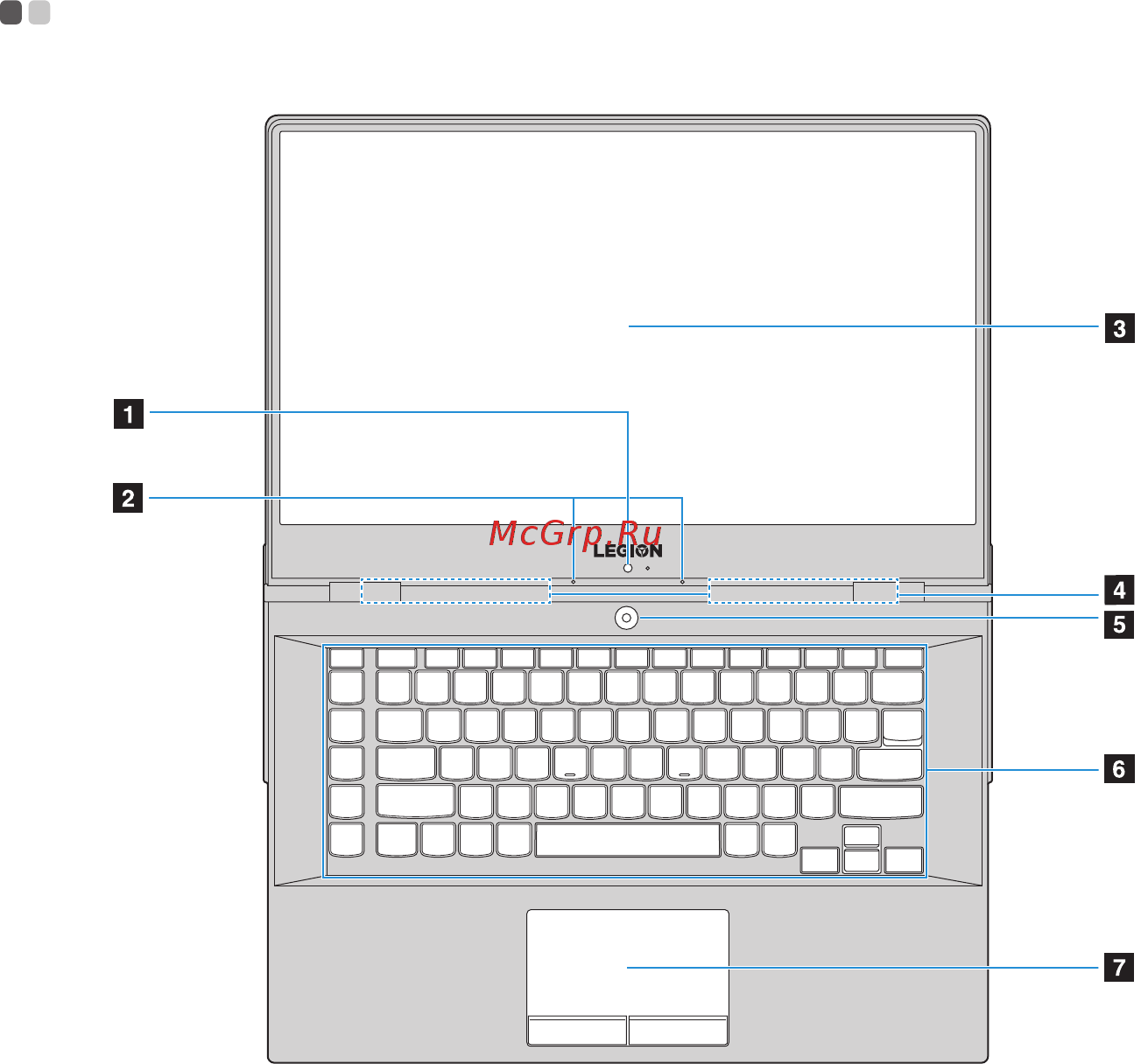 Lenovo Legion Y730-17ICH (81HG002QRU) [5/37] Вид сверху