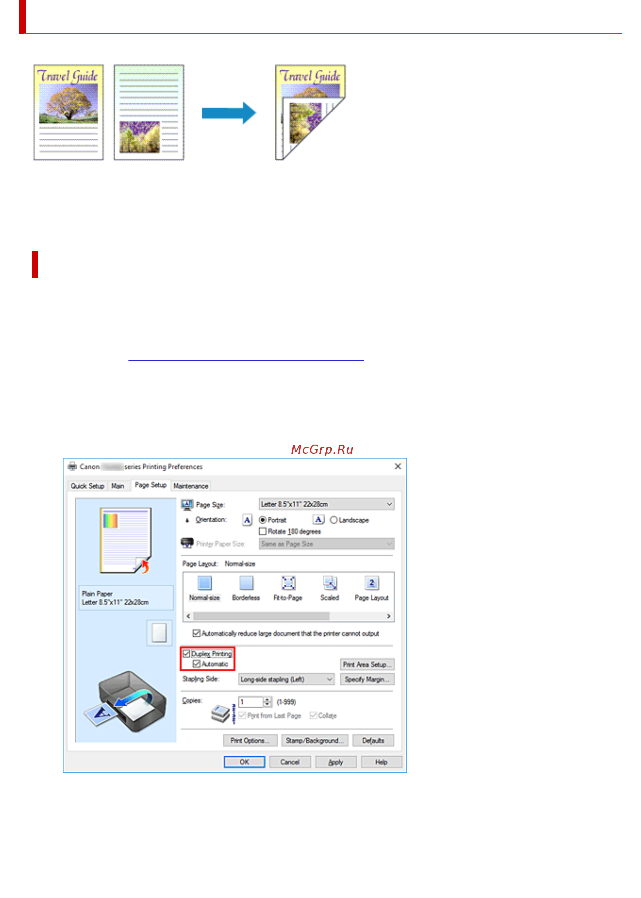 Canon PIXMA TR4540 2984C007 [249/590] Двухсторонняя печать