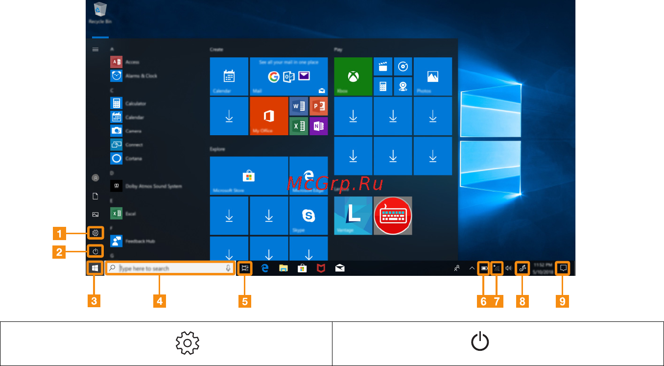 Lenovo Yoga C930-13IKB (81C40023RU) [15/42] Интерфейсы операционной система