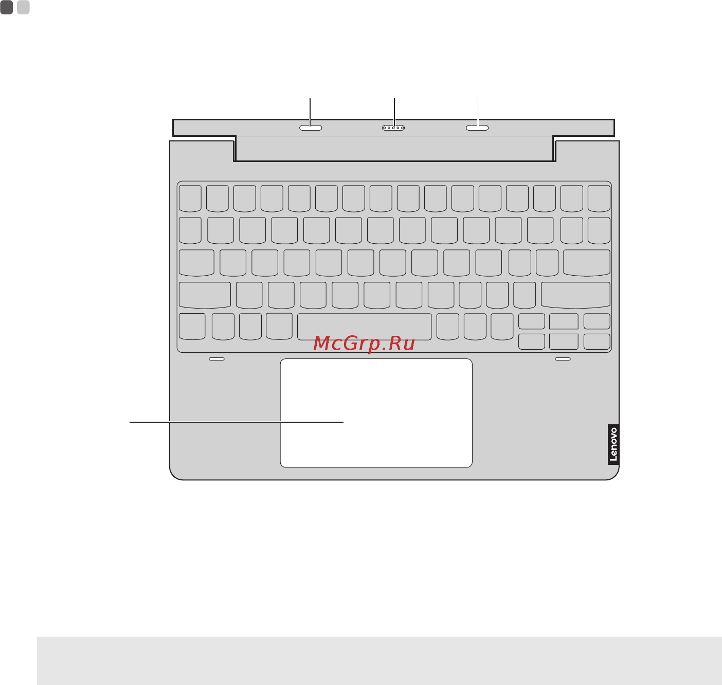 Lenovo IdeaPad D330-10IGM (81MD002VRU) [16/45] Клавиатура с док станцией вид сверху дополнительно