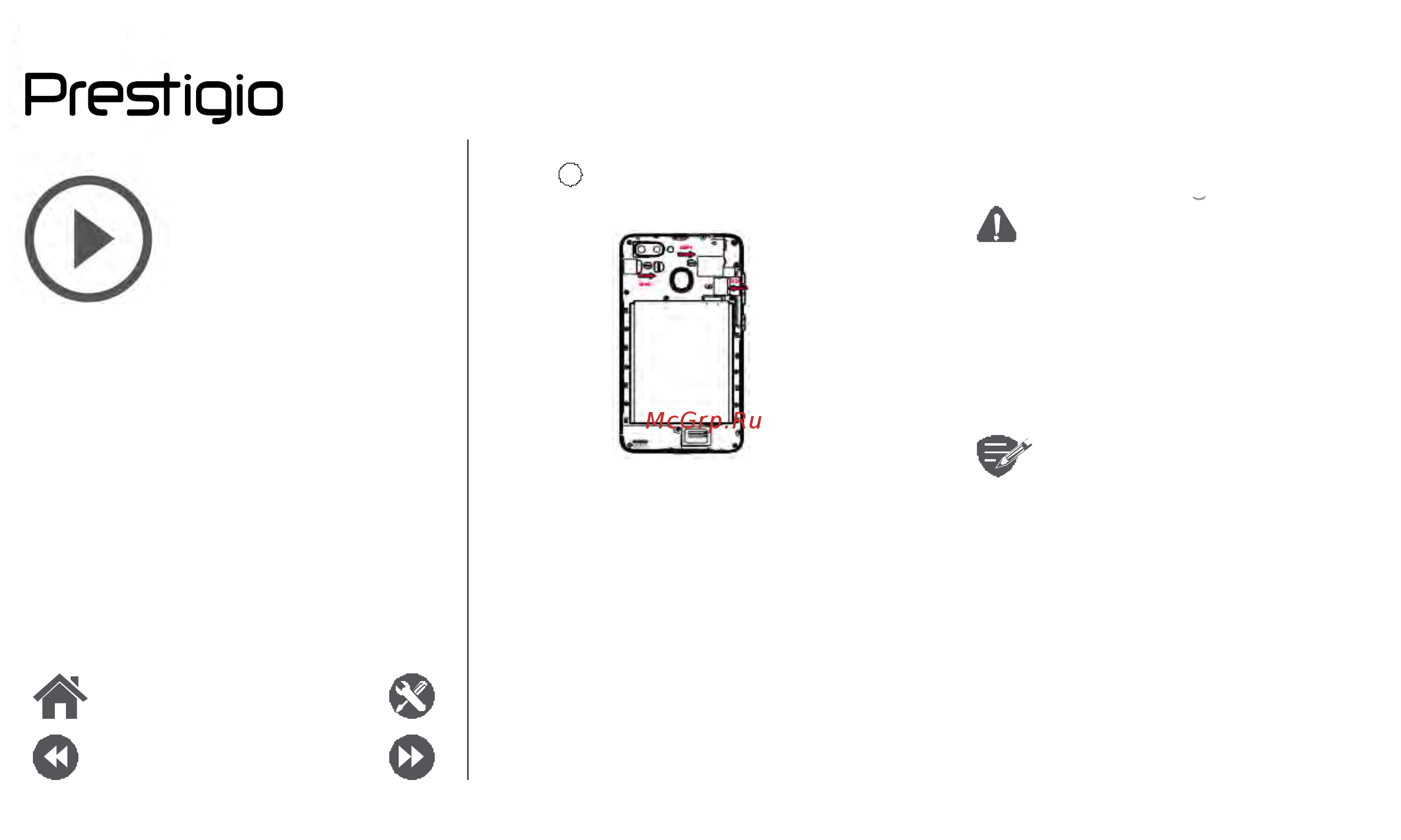 Prestigio PSP5522DUO MUZE G5 LTE GOLD [5/39] Установка включение телефона домашние экраны главное меню